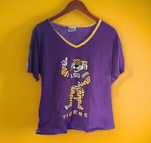 Missouri Tigers Mizzou Shirt Womens Short Sleeve Cropped Emerson Street Purple